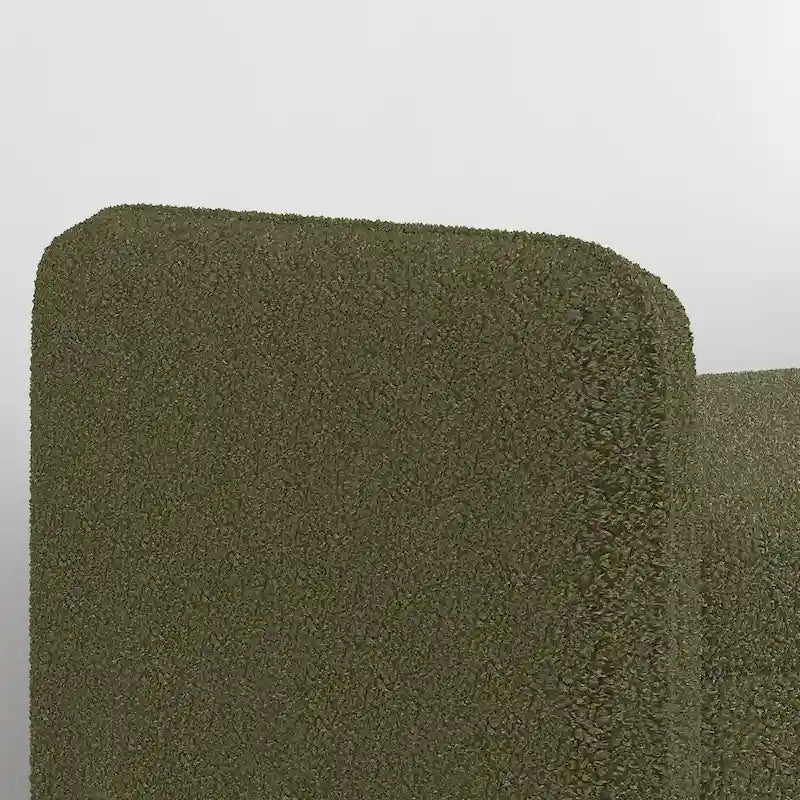 Banco de almacenamiento de terciopelo Teddy beige / negro / verde, 2 plazas