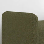 Banco de almacenamiento de terciopelo Teddy beige / negro / verde, 2 plazas