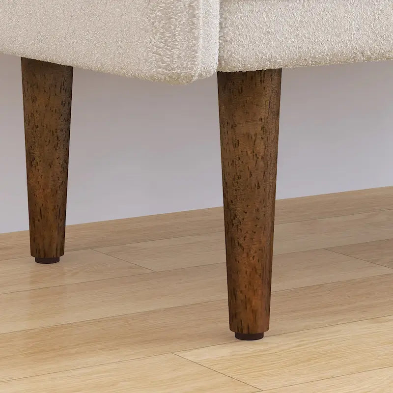 Banco de almacenamiento de terciopelo Teddy beige / negro / verde, 2 plazas