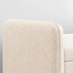 Banco de almacenamiento de terciopelo Teddy beige / negro / verde, 2 plazas