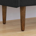 Banco de almacenamiento de terciopelo Teddy beige / negro / verde, 2 plazas