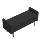 Banco de almacenamiento de terciopelo Teddy beige / negro / verde, 2 plazas