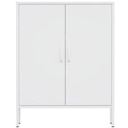 Taquilla de almacenamiento metálica de 2 puertas blanca/negra - Uso individual, 101,6 cm de altura