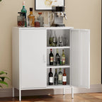 Taquilla de almacenamiento metálica de 2 puertas blanca/negra - Uso individual, 101,6 cm de altura