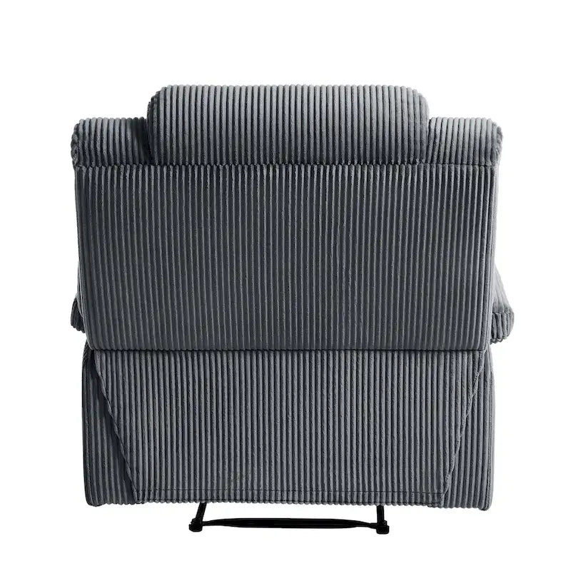 Sillón reclinable manual de pana con reposapiés, juego de 2