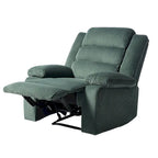 Sillón reclinable manual de pana con reposapiés, juego de 2