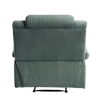 Sillón reclinable manual de pana con reposapiés, juego de 2