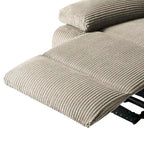 Sillón reclinable manual de pana con reposapiés, juego de 2