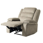 Sillón reclinable manual de pana con reposapiés, juego de 2