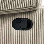 Sillón reclinable manual de pana con reposapiés, juego de 2