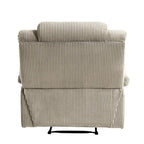 Sillón reclinable manual de pana con reposapiés, juego de 2