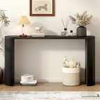 Mesa consola – Negra / Natural / Marrón oscuro, Pata semicilíndrica, Mesa de entrada para 1 persona