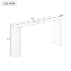 Mesa consola – Negra / Natural / Marrón oscuro, Pata semicilíndrica, Mesa de entrada para 1 persona