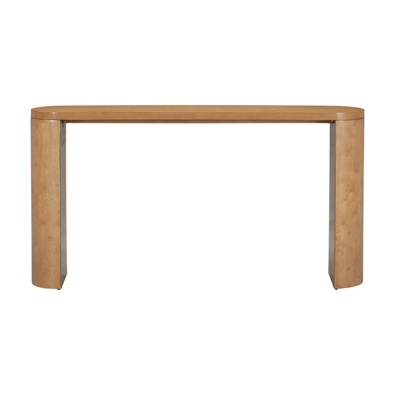 Mesa consola – Negra / Natural / Marrón oscuro, Pata semicilíndrica, Mesa de entrada para 1 persona