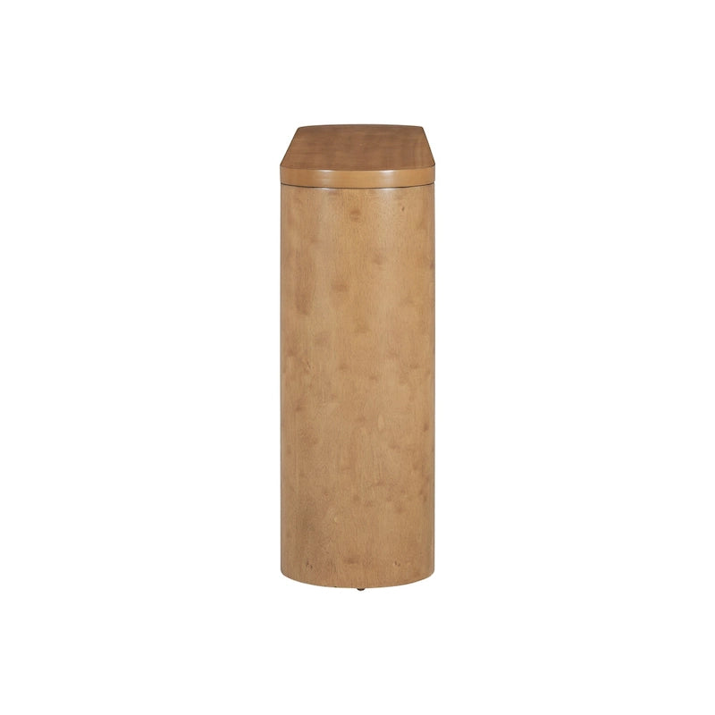 Mesa consola – Negra / Natural / Marrón oscuro, Pata semicilíndrica, Mesa de entrada para 1 persona