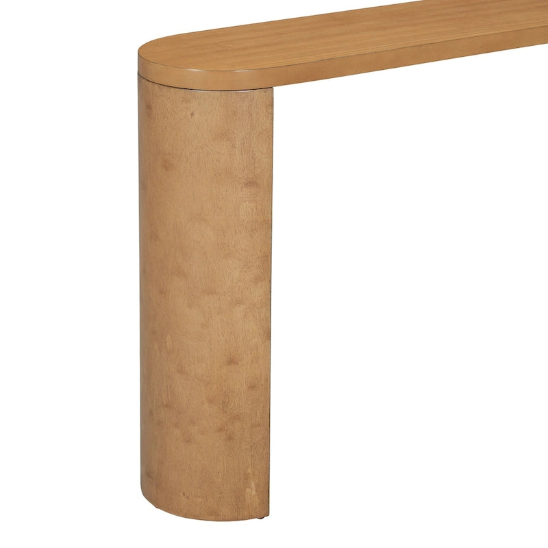 Mesa consola – Negra / Natural / Marrón oscuro, Pata semicilíndrica, Mesa de entrada para 1 persona