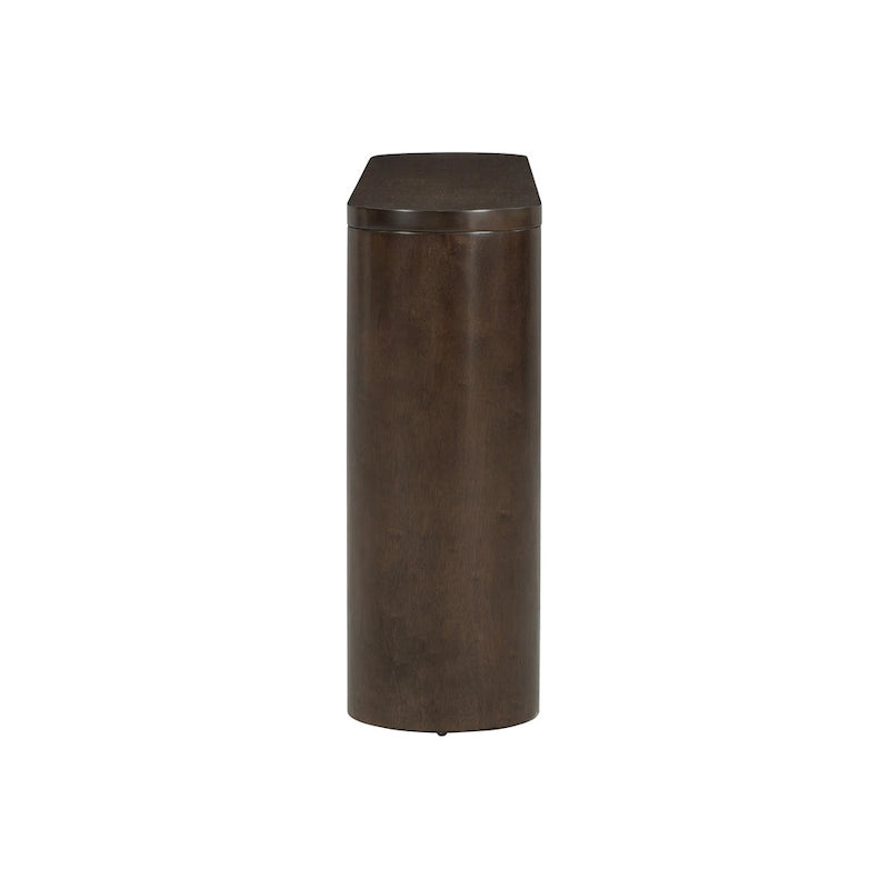 Mesa consola – Negra / Natural / Marrón oscuro, Pata semicilíndrica, Mesa de entrada para 1 persona