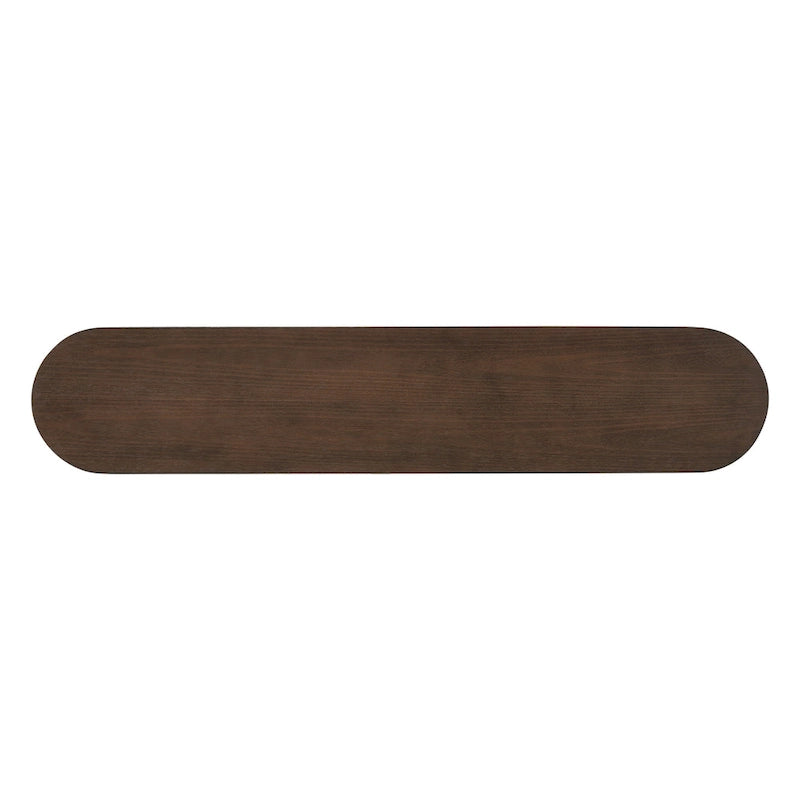 Mesa consola – Negra / Natural / Marrón oscuro, Pata semicilíndrica, Mesa de entrada para 1 persona