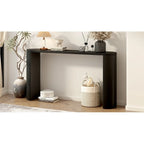 Mesa consola – Negra / Natural / Marrón oscuro, Pata semicilíndrica, Mesa de entrada para 1 persona