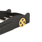 Cama de coche de carreras negra/azul oscuro con almacenamiento – Individual/Matrimonial, para 1 persona