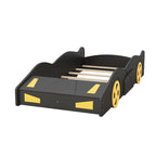 Cama de coche de carreras negra/azul oscuro con almacenamiento – Individual/Matrimonial, para 1 persona