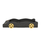 Cama de coche de carreras negra/azul oscuro con almacenamiento – Individual/Matrimonial, para 1 persona