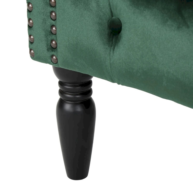 Sillón Club de Terciopelo – Champaña / Verde / Aguamarina, Asiento Individual, Brazos Tapizados