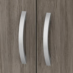 Estantería alta de 5 estantes con puertas – Gris platino / Nogal moderno / Gris tormenta / Nogal negro / Blanco