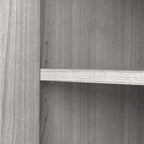 Estantería alta de 5 estantes con puertas – Gris platino / Nogal moderno / Gris tormenta / Nogal negro / Blanco
