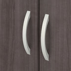 Estantería alta de 5 estantes con puertas – Gris platino / Nogal moderno / Gris tormenta / Nogal negro / Blanco