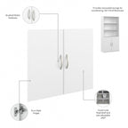 Estantería alta de 5 estantes con puertas – Gris platino / Nogal moderno / Gris tormenta / Nogal negro / Blanco