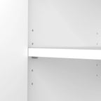 Estantería alta de 5 estantes con puertas – Gris platino / Nogal moderno / Gris tormenta / Nogal negro / Blanco