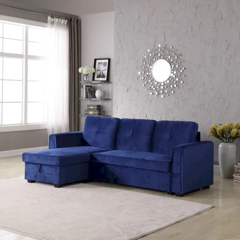 Sofá seccional chaise de almacenamiento en forma de L, rojo/beige/gris/azul/rosa/verde, para 2-3 personas