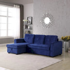 Sofá seccional chaise de almacenamiento en forma de L, rojo/beige/gris/azul/rosa/verde, para 2-3 personas
