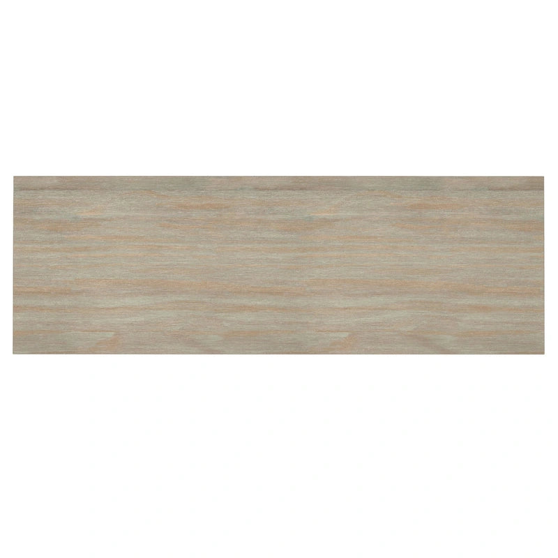Consola de madera maciza gris/marrón/blanco/negro – Estilo contemporáneo, 2 cajones