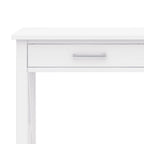 Consola de madera maciza gris/marrón/blanco/negro – Estilo contemporáneo, 2 cajones