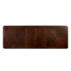 Mesa de comedor tradicional marrón cereza, madera y metal, 8 plazas