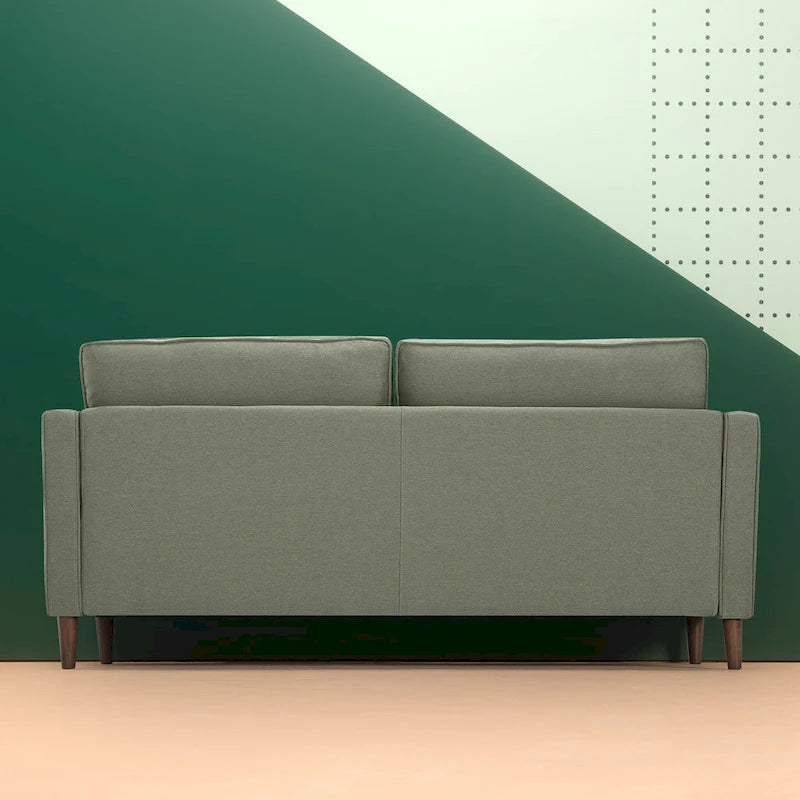 Sofá capitoné verde pera – 3 plazas