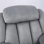 Reclinable manual de tela gris/marrón/camel/gris oscuro con masaje y calor | 1 persona