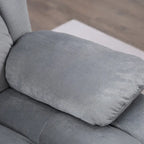 Reclinable manual de tela gris/marrón/camel/gris oscuro con masaje y calor | 1 persona