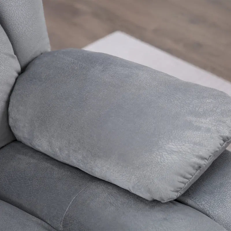 Reclinable manual de tela gris/marrón/camel/gris oscuro con masaje y calor | 1 persona