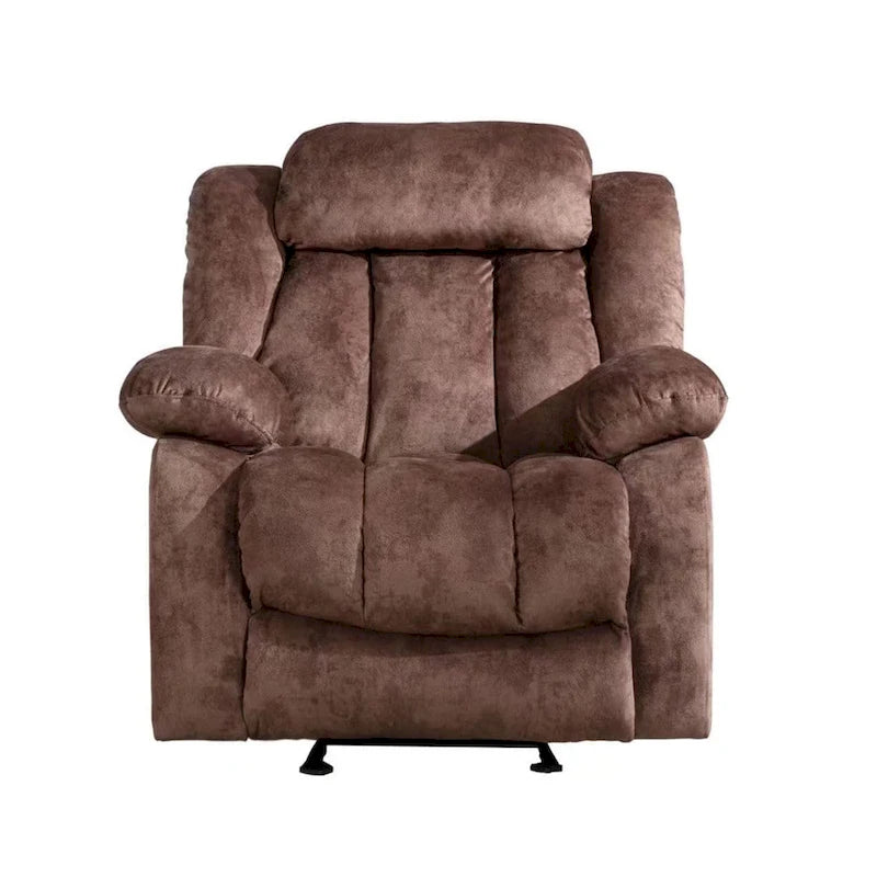 Reclinable manual de tela gris/marrón/camel/gris oscuro con masaje y calor | 1 persona