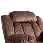 Reclinable manual de tela gris/marrón/camel/gris oscuro con masaje y calor | 1 persona