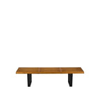 Banco de Nogal / Madera Natural – 48", 2 Asientos