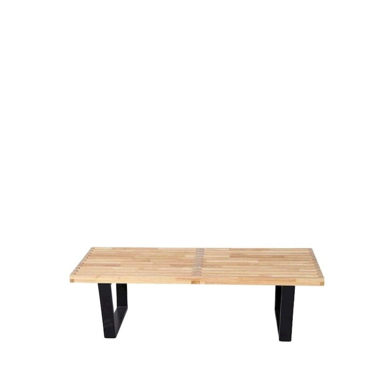 Banco de Nogal / Madera Natural – 48", 2 Asientos