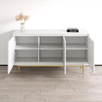 Aparador blanco/negro de alto brillo – Estilo moderno, 1 pieza