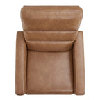 Sillón reclinable eléctrico giratorio gris/marrón, de un asiento, giratorio 270° y reclinable 90-135°
