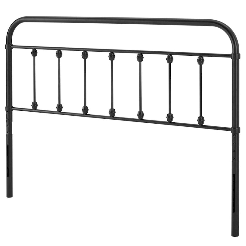 Cabecero Clásico de Metal Negro Tamaño Matrimonial, 1 Plaza