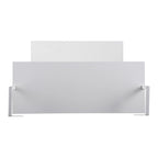 Escritorio flotante de pared blanco mate con estantes - 1 persona