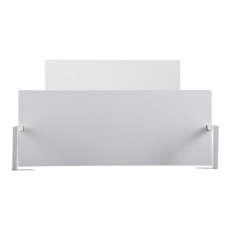 Escritorio flotante de pared blanco mate con estantes - 1 persona